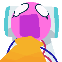 a lineless emoji of five pebbles screaming in agony, animated to be shaking vigorously.
